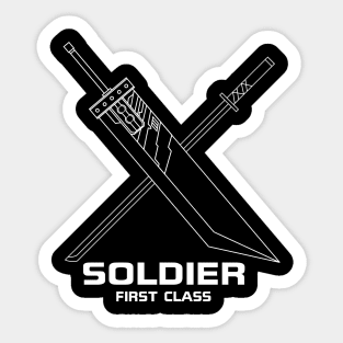 x-soldier sword (white) Sticker